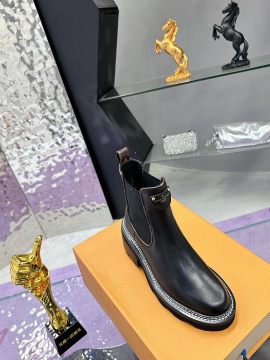 Botki Louis Vuitton black leather