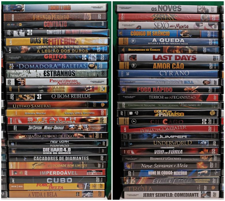 DVDs at €1 each or lots of 100 for €50 (see photos)64584211087491120