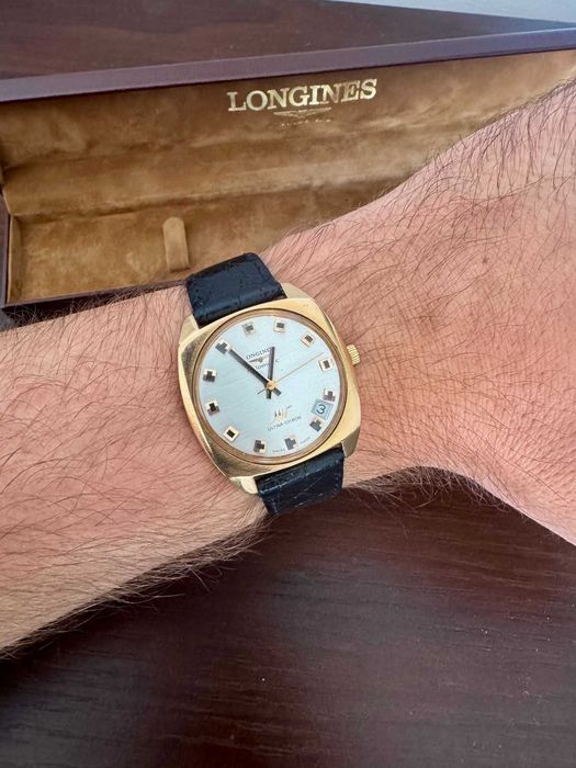 Piękny złoty (18k, 750) zegarek Longines Ultra-Chron