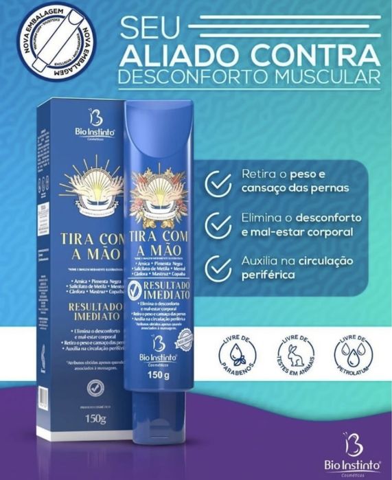Pomada Massageadora Tira com a Mão