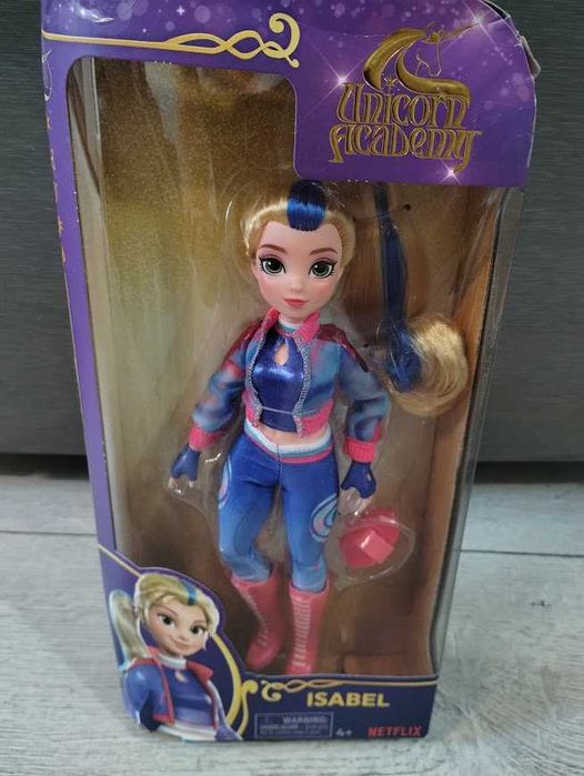 Akademia Jednorożców - Lalka Isabel z jasnymi włosami + akcesoria