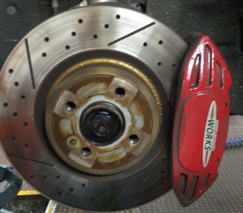 Conjunto travagem frente mini jcw R56