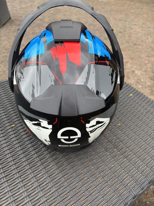 kask nowy motocykl Schuberth E2 Trail Blue r. 59 – jak nowy, komplet, pinlock