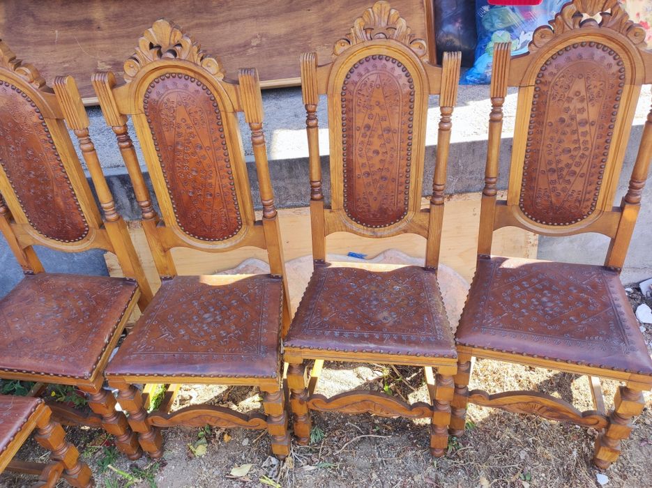 Conjunto de 8 cadeiras vintage