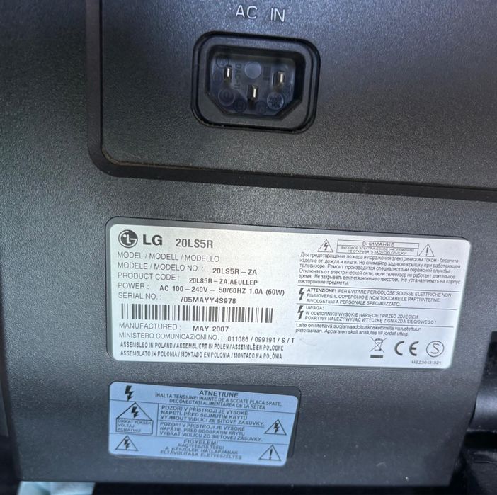 Televisor LG antigo