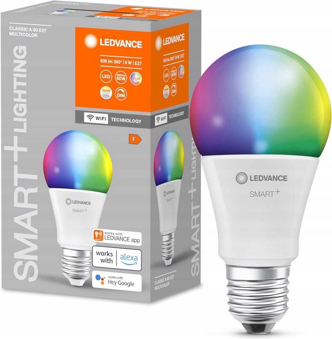 Żarówka LED Ledvance Smart+ RGBW E27 9 W