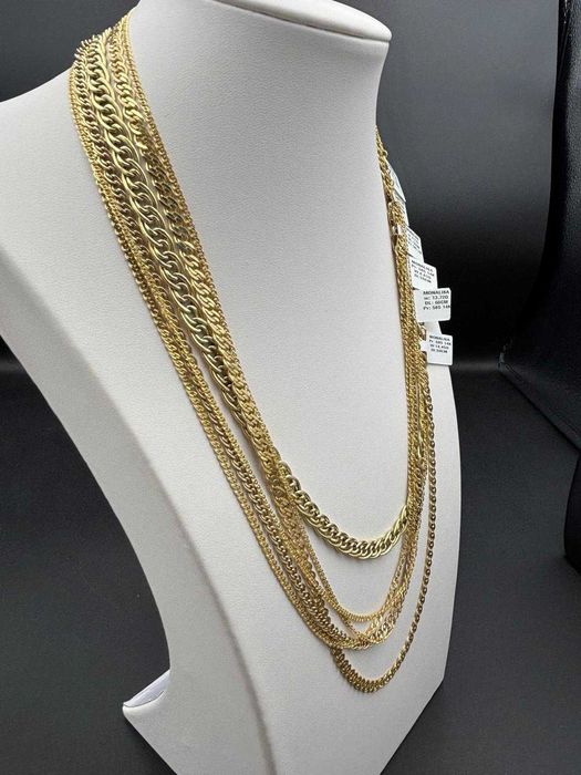 Złoty Łańcuszek Mona Lisa Złoto 585 14K Duży Wybór Nowe