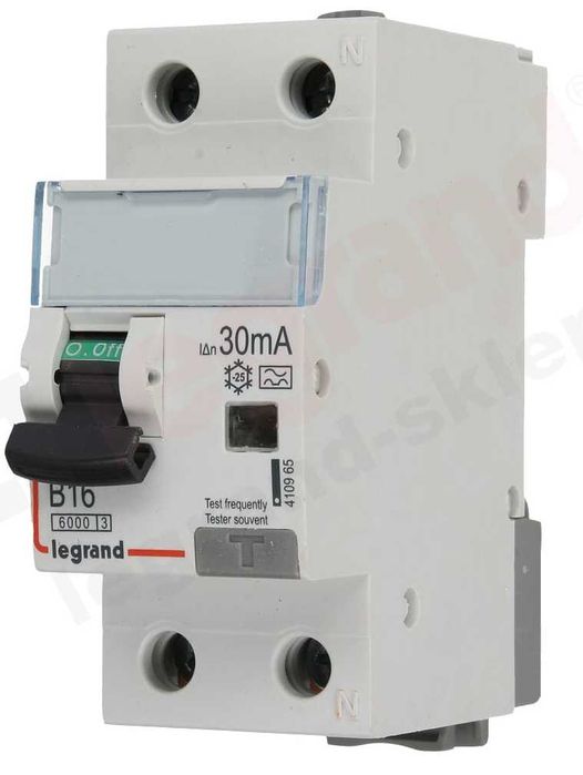 LEGRAND 410965 (Różnicowo-nadprądowy) P 312 2P B 16A 30MA TYP A