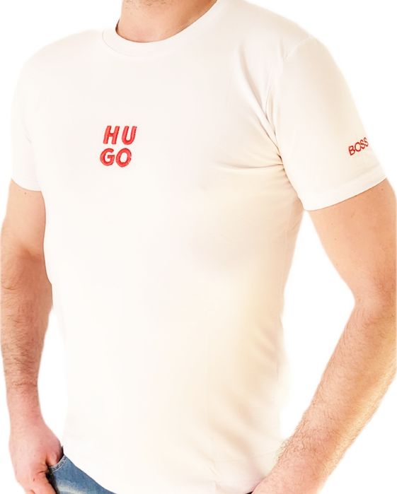Koszulka T-Shirt męski Hugo Boss M-3XL  biała