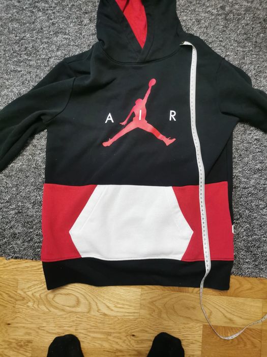 Bluza Jordan z kapturem czarno biało czerwona