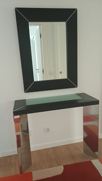Consola com Espelho preta