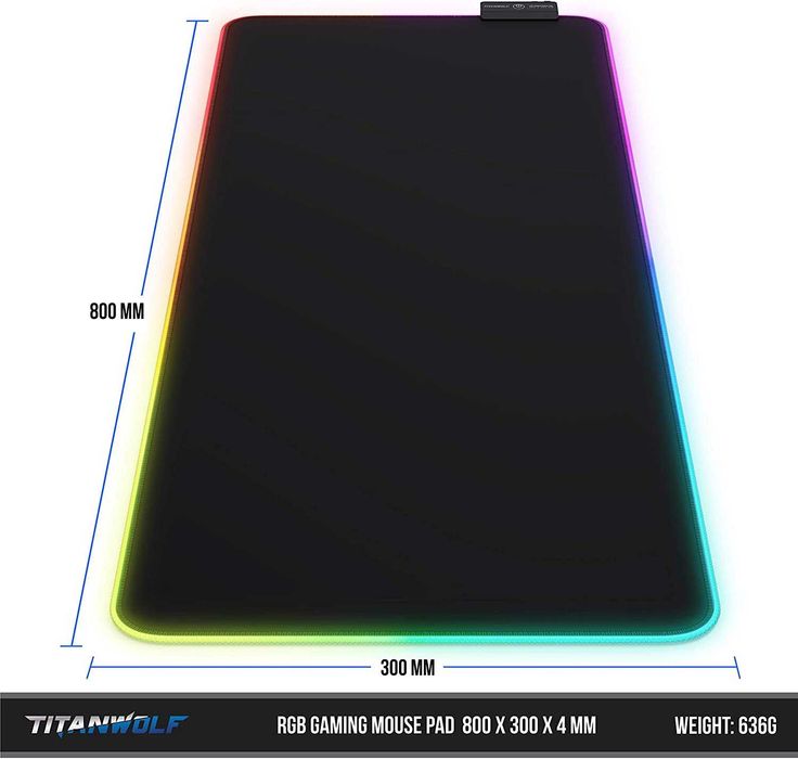 TITANWOLF Alpha Lightning 800x300mm Podkładka pod mysz RGB LED