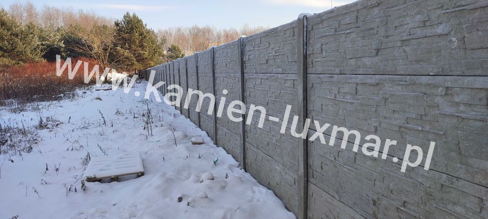 płyta betonowa wzór piaskowiec ogrodzenia betonowe