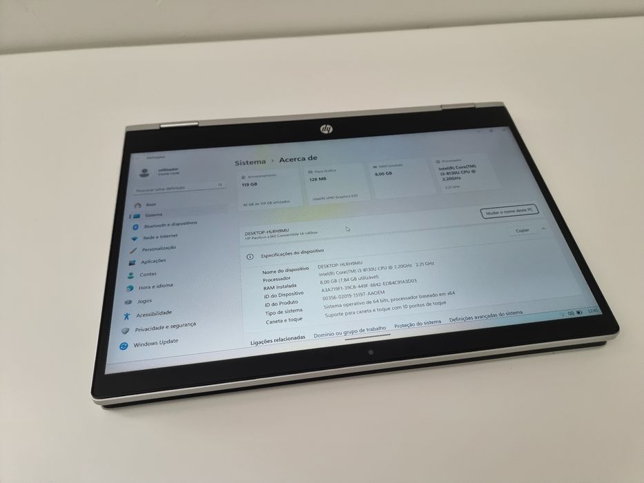 HP pavilion X360 14 Hibrido, Ecrã full touch