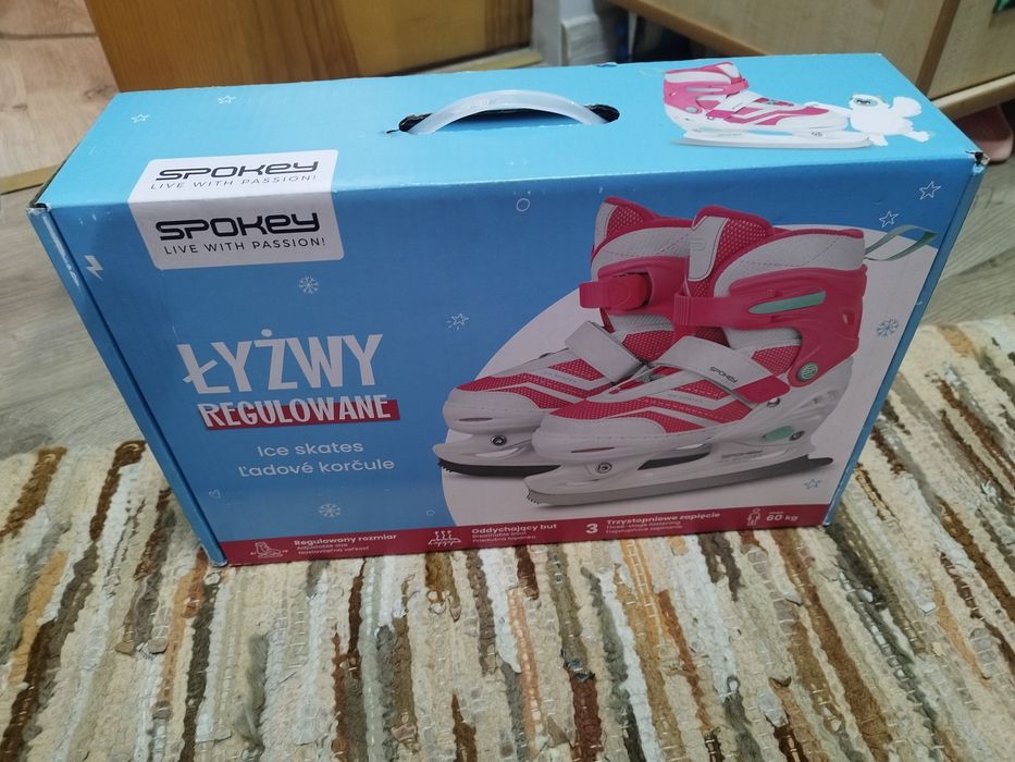 Łyżwy regulowane 31-34 jak nowe !