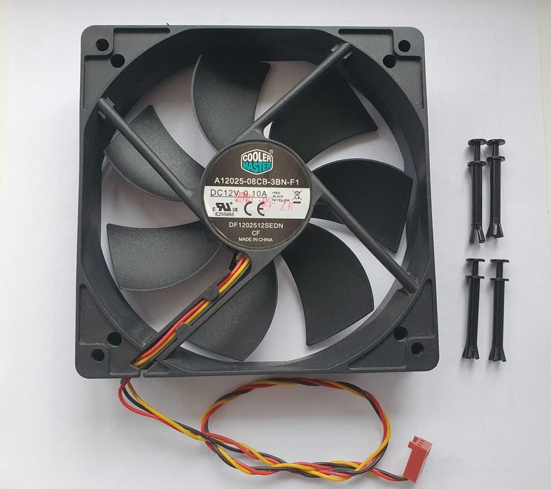 Вентилятор Cooler Master 120мм + антивібраційні кріплення