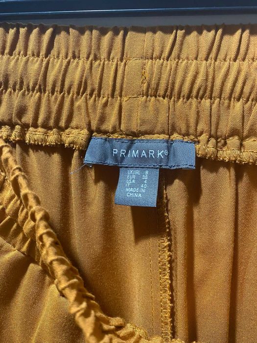 Spodnie letnie musztardowe