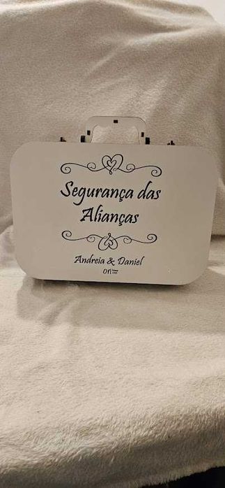 Mala Segurança das Alianças Personalizada – Casamento – Caixa Porta Alianças
