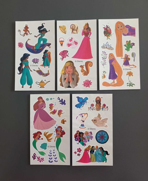 Tatuaże tymczasowe Jasmina Roszpunka Ariel 5 arkuszy