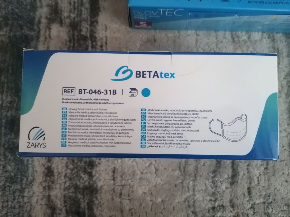 Maseczki 2x opak + rękawiczki nitrylowe