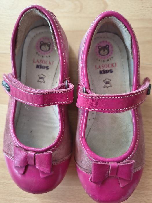 Różowe buciki dziewczęce 27 Lasocki , długość wkładki 16,5 cm, stan do