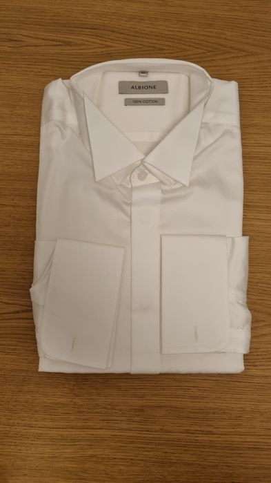 Albione koszula męska biała slim 39