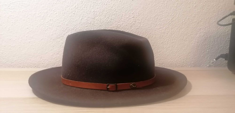 Chapéu de Aba Larga - Castanho Impermeável T. 58 - Fábrica dos Chapéus