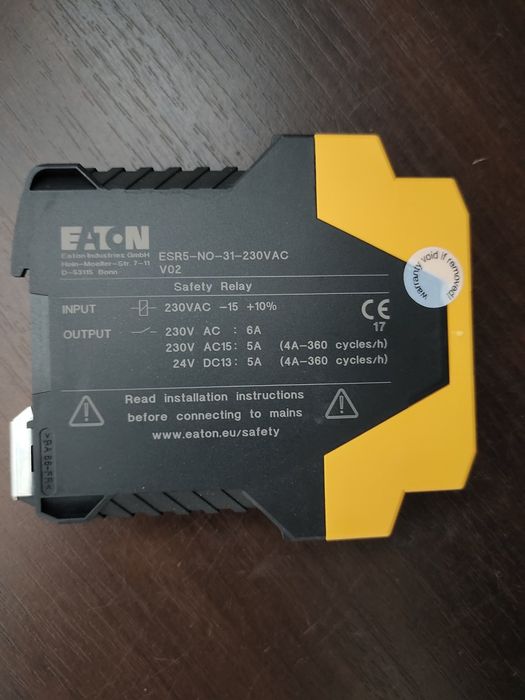 Реле безпеки ESR5-NO-31-230VAC

EATON ELECTRIC