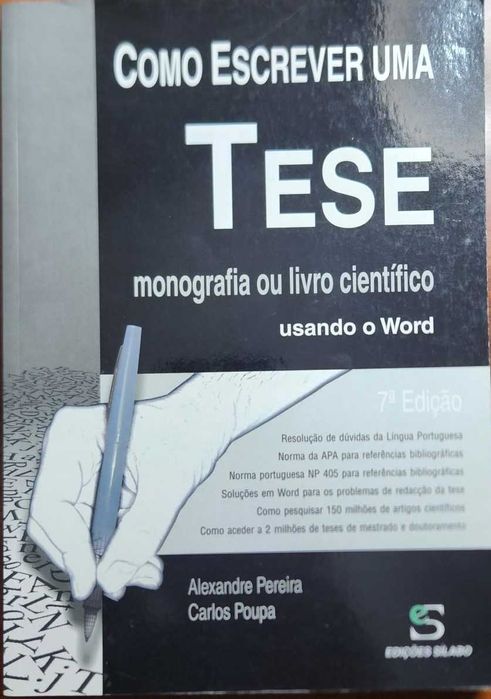 Livro "Como escrever uma Tese - usando o Word", 7.ª edição