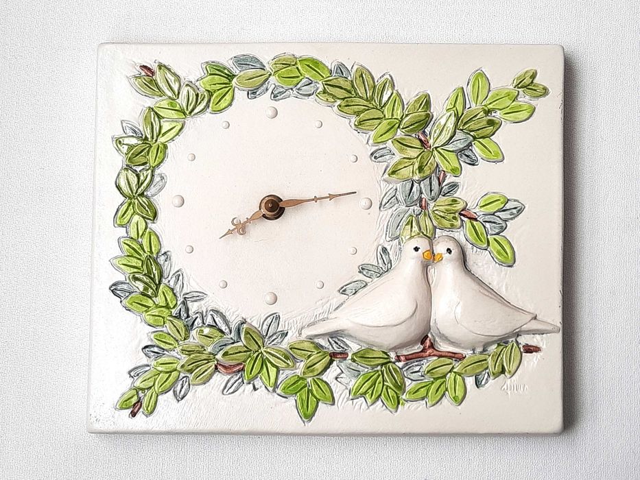 JIE GANTOFTA Zegar kafelek ceramiczny , kafel , obrazek - Szwecja