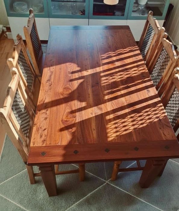 Stół , 6 krzeseł styl rustykalny / kolonialny