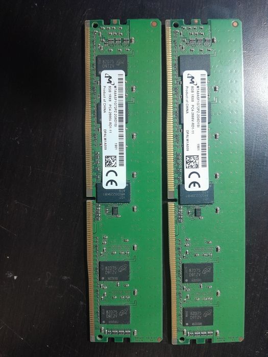 2x 8GB RAM DDR4 ECC Registered (RDIMM) 2666MHz – Total 16GB