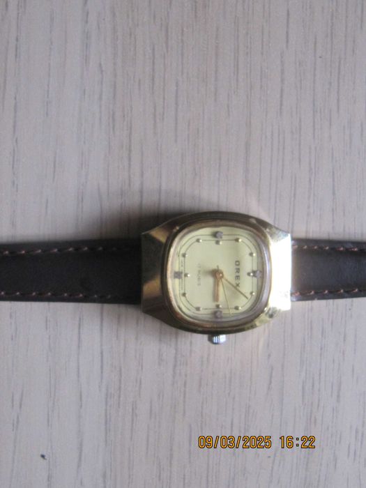 Orex damski pozłacany zegarek mechaniczny