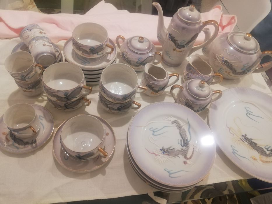 Serviço de Chá e café chinês dragão antigo