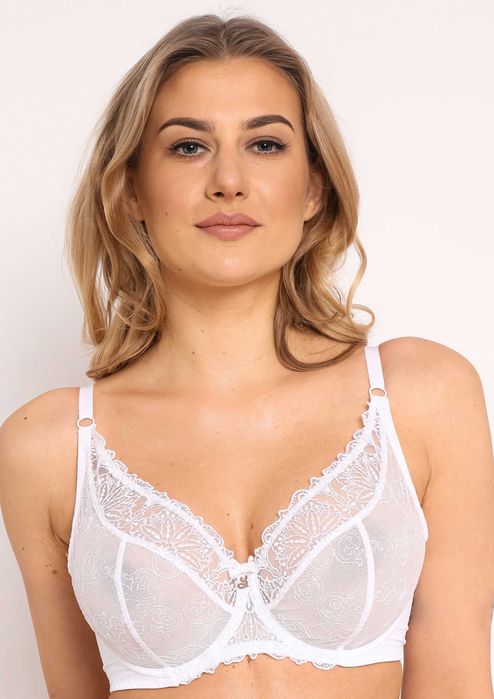 Biustonosz miękki Samanta Mona A125 65G, biała, bralette