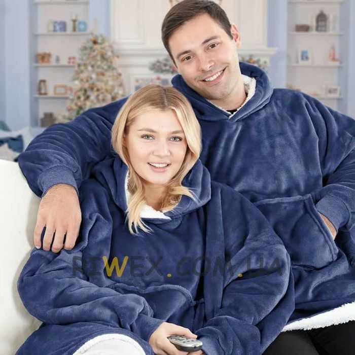 Худи Huggle Hoodie, плед толстовка с капюшоном пайта, есть опт