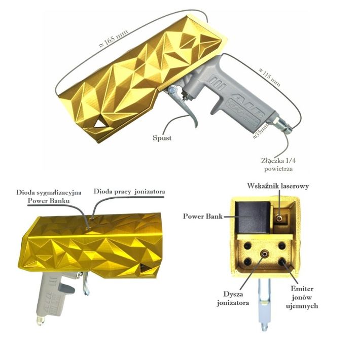 Pistolet antystatyczny lakierniczy I.P.A.G.