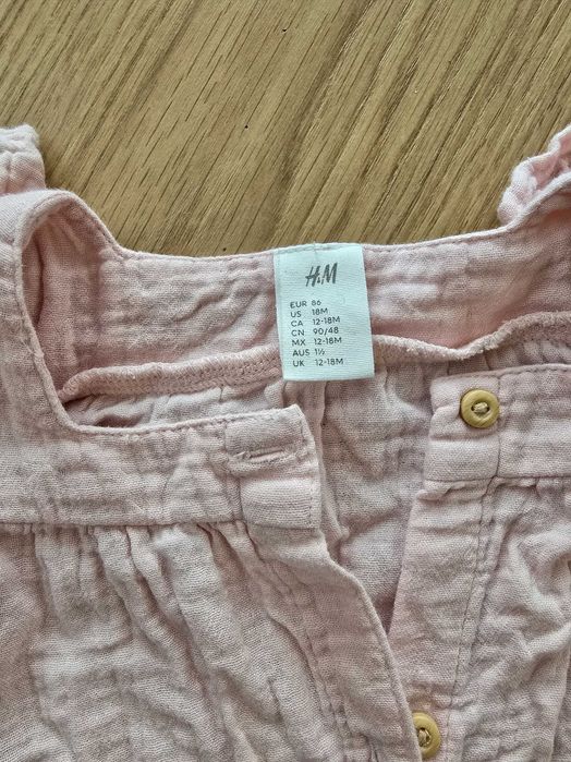 Bawełniany rampers kombinezon .86 h&m