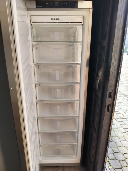 Srebrna zamrażarka  Liebherr 304 litry