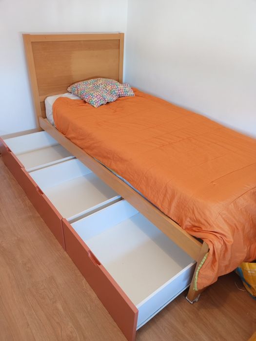 Cama c/3 gavetões+estrado+colchão BAIXA DE PREÇO