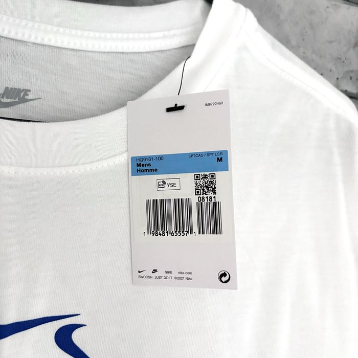 Koszulka t-shirt nike air swoosh central logo tee biała white tech sb
