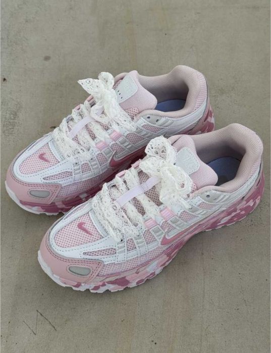 (БЕЗ ПЕРЕДОПЛАТИ) Nike P-6000 White Pink найк п-6000 білі з рожевим