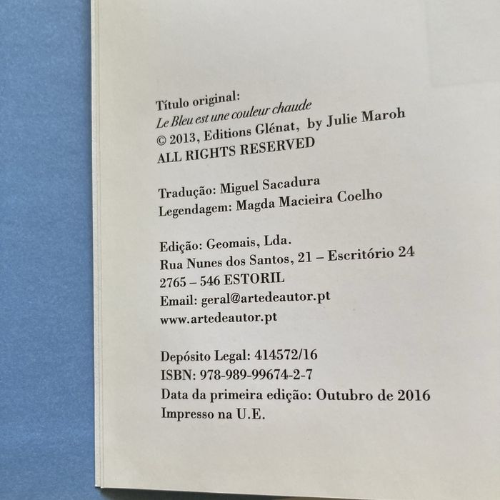 O Azul é uma Cor Quente  Julie Maroh