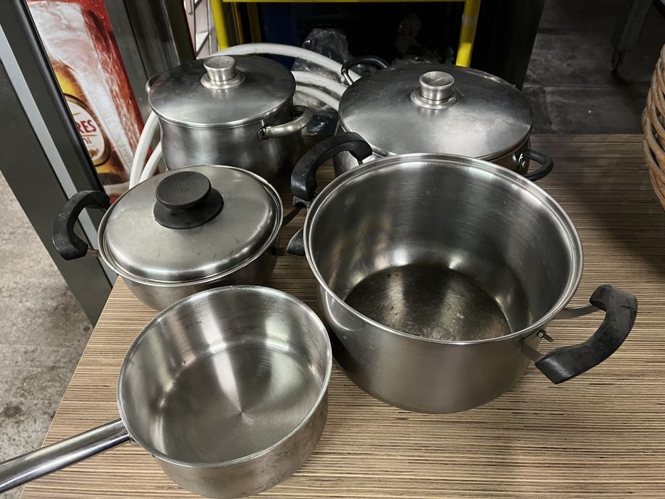 Tachos em inox conjunto de 5 unidades