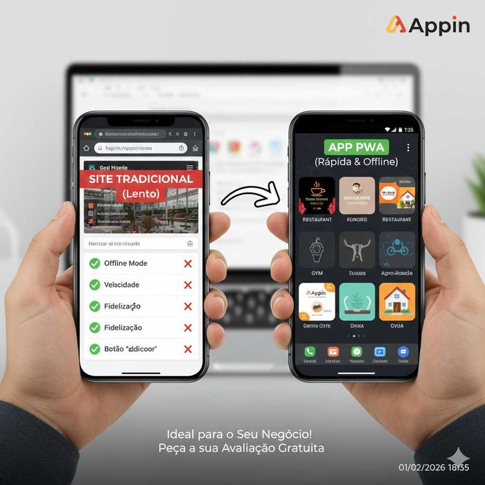 Criação Website + APP – Coloque o seu site no telemóvel dos clientes