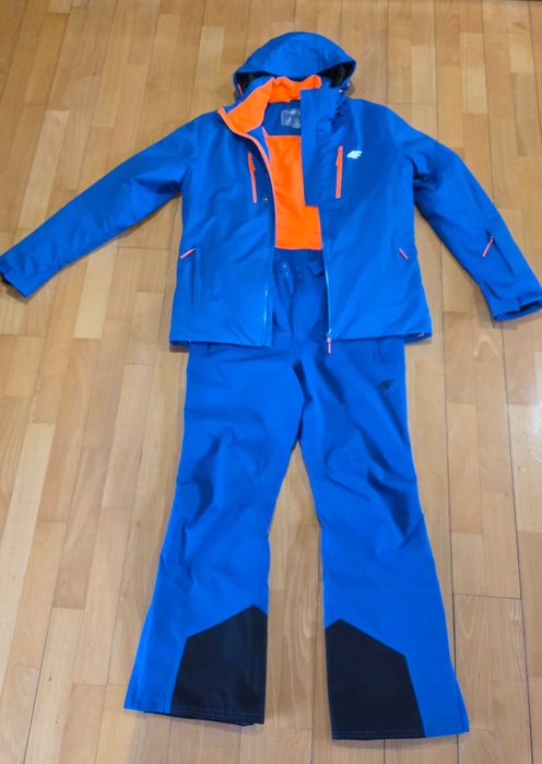 Kurtka i spodnie narciarskie 4F, niebieskie, membrana 10k