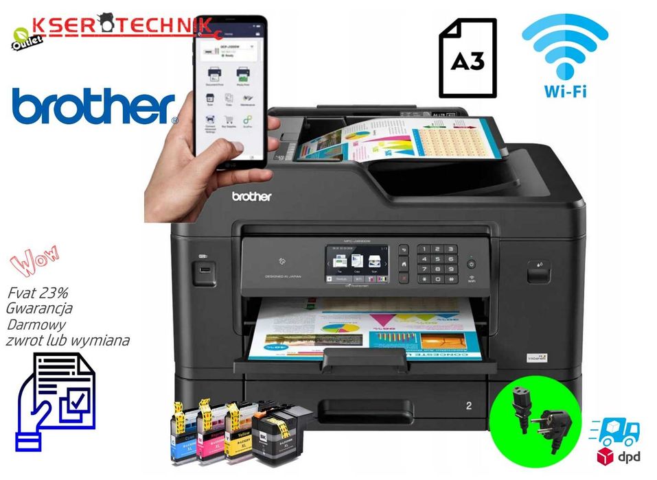 Drukarka  atramentowa (kolor) Brother MFC-J3930DW /Do domu A3