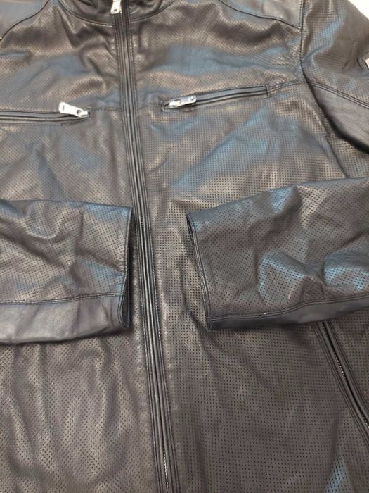 мужская демисезонная кожаная куртка milestone