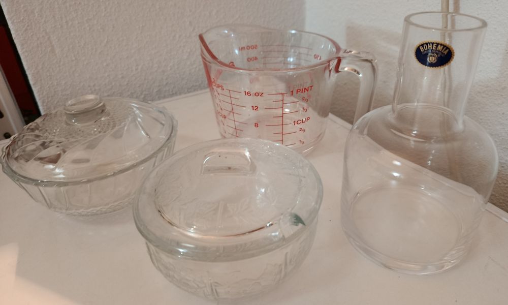 Conjunto de acessórios vidro cozinha