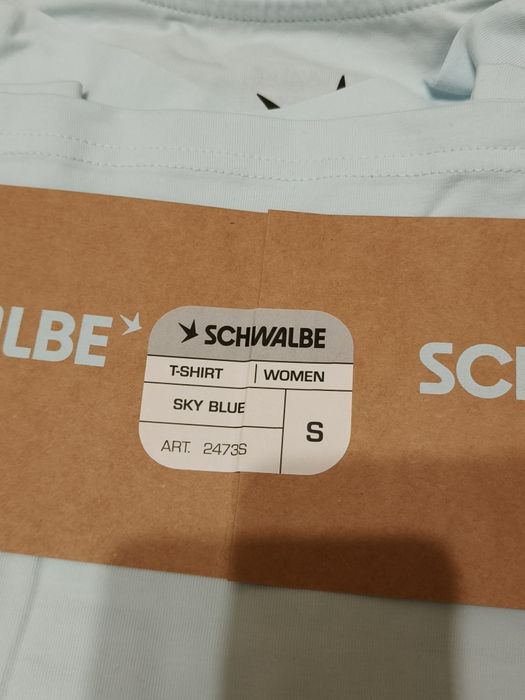 Koszulka Schwalbe bawełniana rozmiar S damska sky blues rowerowa